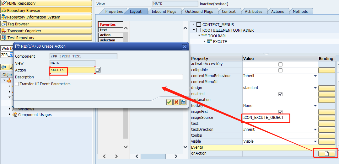 Input View Layout Button