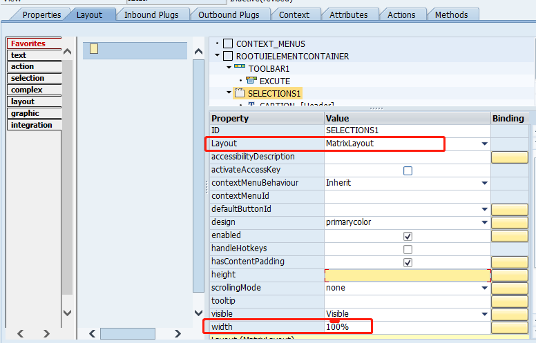 Input View Layout property