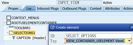 Input View Layout selection