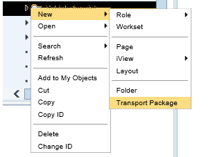 Create Transport Package