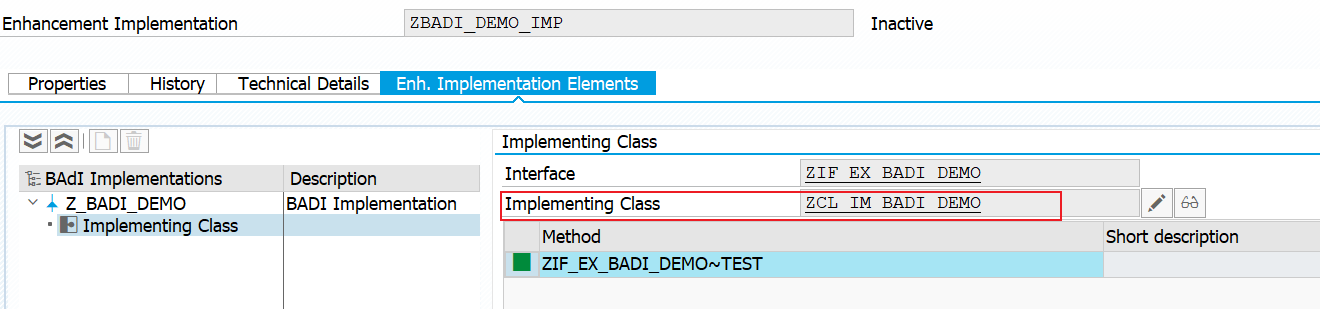 Implementing Class