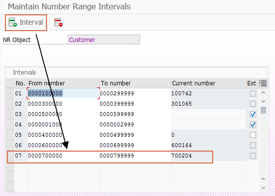 Change interval