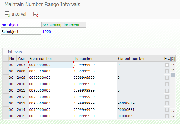 Change interval