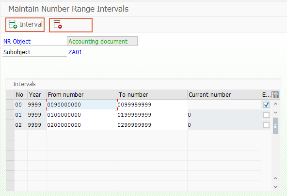 Change interval