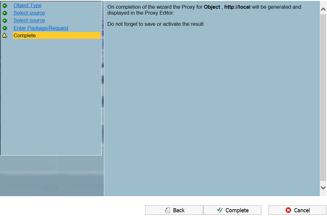 Web service-proxy client
