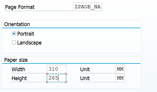 Page format