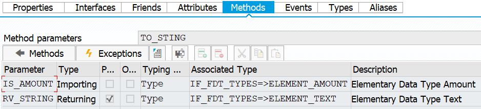Method parameters