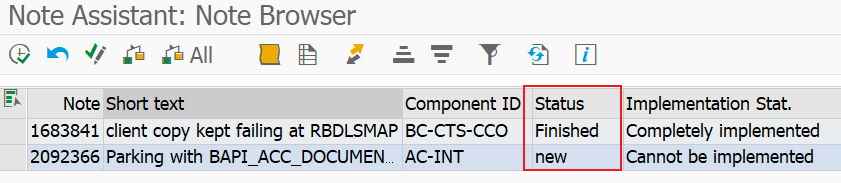 Note Status