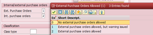 Material Types Control