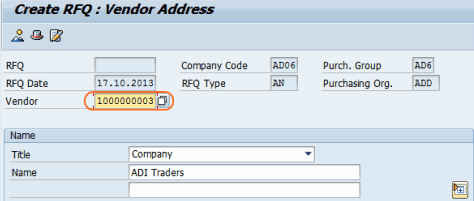 Vendor Addr