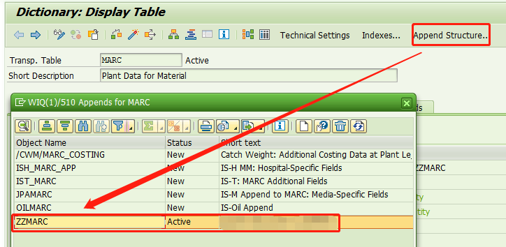 Create Append structure